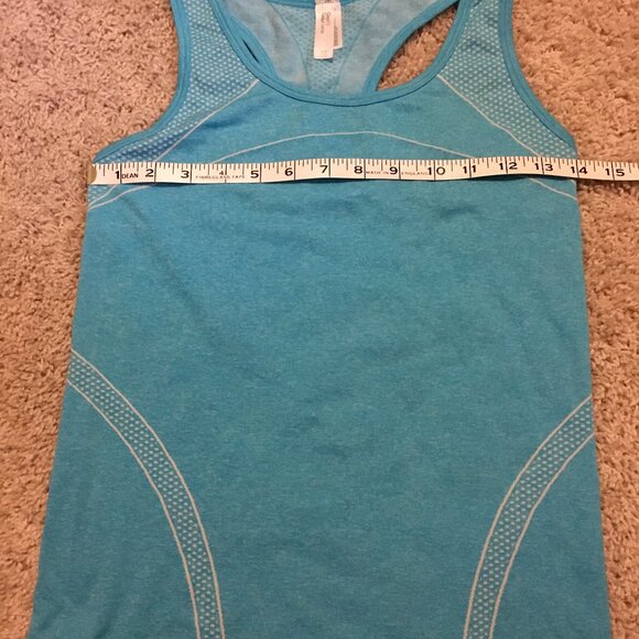 Gapfit Retro Ocean Blue Stretchy Soft Breathe Tank Top - Picture 12 of 16